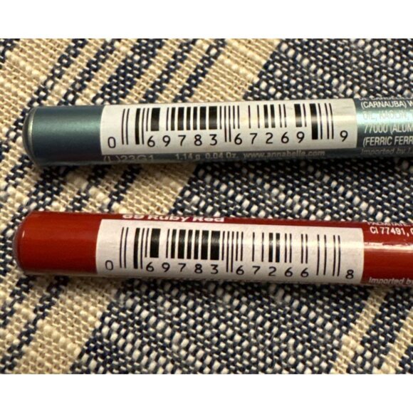 Annabelle Kohl Metallic & Matte Eyeliners Frosty Turquoise & Ruby Red - Picture 4 of 4